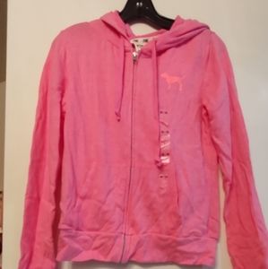Victoria's Secret Pink Zip up hoodie dog